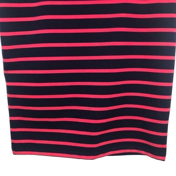 Olive & Oak NEW Navy / Passion Fruit Striped Pencil Skirt - Picture 3 of 12